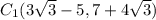 C_1 ( 3\sqrt{3} - 5 , 7 + 4\sqrt{3} )