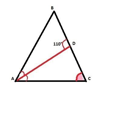 Вравнобедренном треугольнике авс с основанием ас проведена биссектриса ад. найдите углы этого треуго