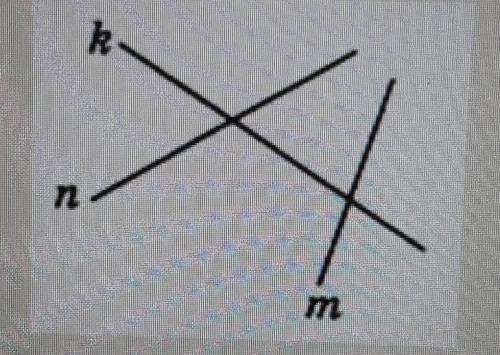 Какая прямая является секущей?ответы1)n2)n или m3)m4)k​