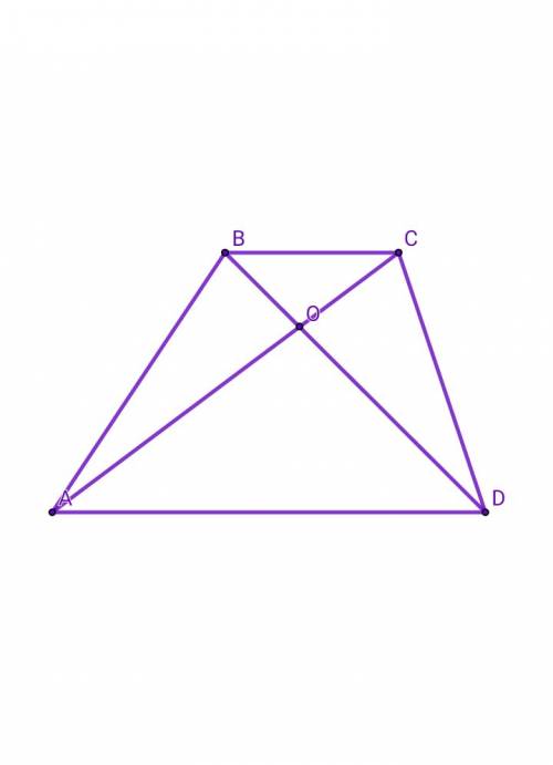 .(Дано: ao=15см; bo=8см; ac=27см; do=10см. доказать: abcd-трапеция. подробнее, и само решение полное