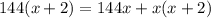 144(x+2)=144x+x(x+2)