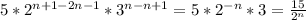 5*2^{n+1-2n-1}*3^{n-n+1}=5*2^{-n}*3=\frac{15}{2^n}