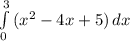 \int\limits^3_0 {(x^2-4x+5)} \, dx