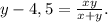 y-4,5=\frac{xy}{x+y}.