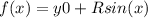 f(x)=y0+Rsin(x)