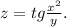 z = tg\frac{x^2}{y}.