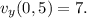 v_{y}(0,5)=7.