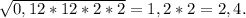 \sqrt{0,12*12*2*2}=1,2*2=2,4.