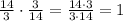 \frac{14}{3}\cdot\frac{3}{14}=\frac{14\cdot3}{3\cdot14}=1