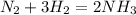 N_{2}+3H_{2}=2NH_{3}