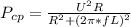 P_{cp}=\frac{U^2R}{R^2+(2\pi*fL)^2}