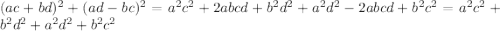 (ac+bd)^2+(ad-bc)^2=a^2c^2+2abcd+b^2d^2+a^2d^2-2abcd+b^2c^2=a^2c^2+b^2d^2+a^2d^2+b^2c^2