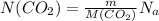 N(CO_{2} )=\frac{m}{M(CO_{2})} N_{a}