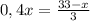 0,4x=\frac{33-x}{3}