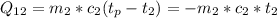 Q_{12}=m_{2}*c_{2}(t_{p}-t_{2})=-m_{2}*c_{2}*t_{2}