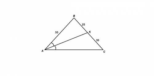 Вравнобедренном треугольнике биссектриса, проведенная к боковой стороне, делит ее на отрезки 30 см 2