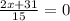 \frac{2x+31}{15}=0