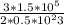 \frac{3*1.5*10^5}{2*0.5*10^23}