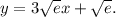 y=3\sqrt{e}x+\sqrt{e}.