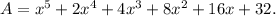 A=x^5+2x^4+4x^3+8x^2+16x+32.