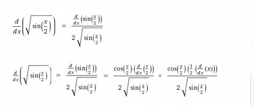 Корень из sin(x/2) найти производную)