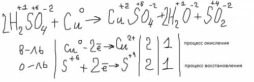 Выстовить степень окисления в формуле h2so4+cu=cuso4+h2o=so2