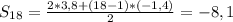 S_{18}=\frac{2*3,8+(18-1)*(-1,4)}{2}=-8,1
