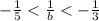 -\frac{1}{5}<\frac{1}{b}<-\frac{1}{3}