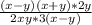 \frac{(x-y)(x+y)*2y}{2xy*3(x-y)}