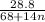 \frac{28.8}{68+14n}