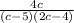 \frac{4c}{(c-5)(2c-4)}