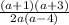 \frac{(a+1)(a+3)}{2a(a-4)}