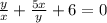  \frac{y}{x} + \frac{5x}{y} +6=0