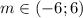 m\in(-6; 6)