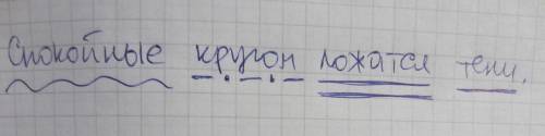 Синтаксический разбор: спокойные кругом ложатся тени пунктуационный разбор: и редок сонный коростеля