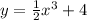 y=\frac{1}{2}x^3+4