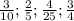 \frac{3}{10};\frac{2}{5};\frac{4}{25};\frac{3}{4}