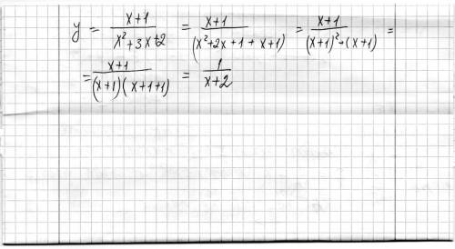 Построить график функции y=x+1 /x^2+3x+2 ( как его надо разложить что бы график построить )