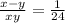  \frac{x-y}{xy}= \frac{1}{24} 