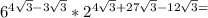 6^{ 4\sqrt{3}-3\sqrt{3} }*2^{ 4\sqrt{3} +27 \sqrt{3}- {12{ \sqrt{3}=