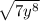 \sqrt{7y^8}