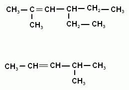 Напишите структурные формулы соединений: 2-метил-4-этилгексен-2; 4-метилпентан-2.