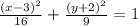 \frac{(x-3)^2}{16}+\frac{(y+2)^2}{9}=1 
