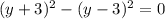 (y+3)^2-(y-3)^2=0