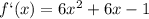 f`(x)=6x^{2}+6x-1