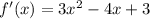 f'(x)=3x^2-4x+3