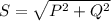 S=\sqrt{P^{2}+Q^{2}}