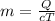 m=\frac{Q}{cT}