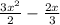 \frac{3x^2}{2}- \frac{2x}{3}