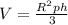 V=\frac{R^2ph}{3}